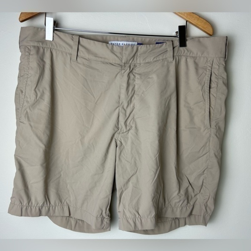 Peter Manning mens tech shorts khaki size 38 7”inseam